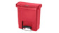 Rubbermaid Can Trash Slim Jim Resin 4gal Step-On Pedal Red Rectangle Ea