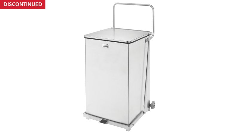 Rubbermaid Container Waste Defenders Stl 40gal Step-On Ld Wht Sqr Ea (FGST40EWPLWH)