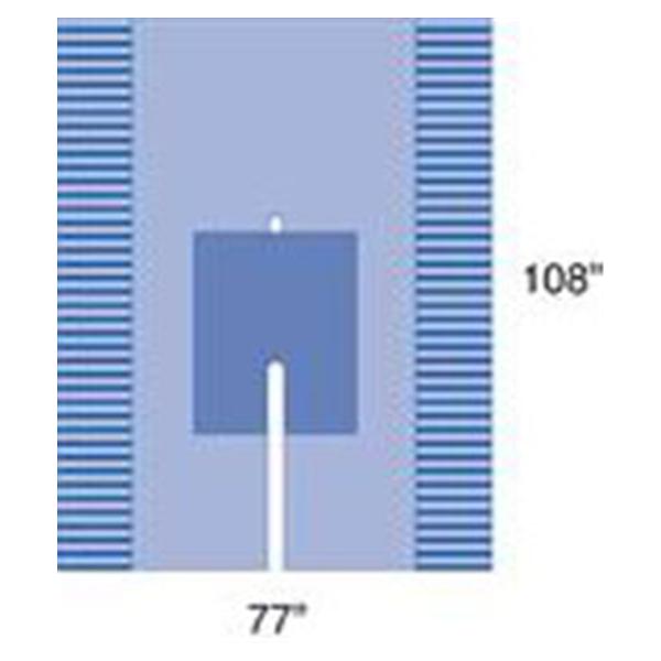 Medline Industries  Drape Utility Proxima 2-1/2" Fenestrated 2x3" XL Blue Strl 50/Ca