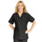 Medline ComfortEase Women's V-Neck Tunic Scrub Top with 2 Pockets - ComfortEase Women's V-Neck Short-Sleeve 2-Pocket Tunic Scrub Top, Size L, Black - 8800DKWL