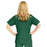 Medline ComfortEase Women's V-Neck Tunic Scrub Top with 2 Pockets - ComfortEase Women's V-Neck Short-Sleeve 2-Pocket Tunic Scrub Top, Size 4XL, Evergreen - 8800JEG4XL