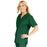 Medline ComfortEase Women's V-Neck Tunic Scrub Top with 2 Pockets - ComfortEase Women's V-Neck Short-Sleeve 2-Pocket Tunic Scrub Top, Size 4XL, Evergreen - 8800JEG4XL