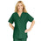 Medline ComfortEase Women's V-Neck Tunic Scrub Top with 2 Pockets - ComfortEase Women's V-Neck Short-Sleeve 2-Pocket Tunic Scrub Top, Size 4XL, Evergreen - 8800JEG4XL