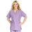 Medline ComfortEase Women's V-Neck Tunic Scrub Top with 2 Pockets - ComfortEase Women's V-Neck Short-Sleeve 2-Pocket Tunic Scrub Top, Size L, Lavender - 8800JLVL