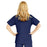 Medline ComfortEase Women's V-Neck Tunic Scrub Top with 2 Pockets - ComfortEase Women's V-Neck Short-Sleeve 2-Pocket Tunic Scrub Top, Size 5XL, Midnight Blue - 8800JNT5XL