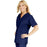 Medline ComfortEase Women's V-Neck Tunic Scrub Top with 2 Pockets - ComfortEase Women's V-Neck Short-Sleeve 2-Pocket Tunic Scrub Top, Size 5XL, Midnight Blue - 8800JNT5XL