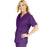 Medline ComfortEase Women's V-Neck Tunic Scrub Top with 2 Pockets - ComfortEase Women's V-Neck Short-Sleeve 2-Pocket Tunic Scrub Top, Size 4XL, Rich Purple - 8800JPP4XL