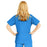 Medline ComfortEase Women's V-Neck Tunic Scrub Top with 2 Pockets - ComfortEase Women's V-Neck Short-Sleeve 2-Pocket Tunic Scrub Top, Size 4XL, Royal Blue - 8800JRL4XL