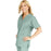 Medline ComfortEase Women's V-Neck Tunic Scrub Top with 2 Pockets - ComfortEase Women's V-Neck Short-Sleeve 2-Pocket Tunic Scrub Top, Size 4XL, Seaspray - 8800JSS4XL