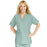 Medline ComfortEase Women's V-Neck Tunic Scrub Top with 2 Pockets - ComfortEase Women's V-Neck Short-Sleeve 2-Pocket Tunic Scrub Top, Size 5XL, Seaspray - 8800JSS5XL