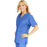 Medline ComfortEase Women's V-Neck Tunic Scrub Top with 2 Pockets - ComfortEase Women's V-Neck Short-Sleeve 2-Pocket Tunic Scrub Top, Size 5XL, Ceil Blue - 8800JTH5XL