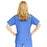 Medline ComfortEase Women's V-Neck Tunic Scrub Top with 2 Pockets - ComfortEase Women's V-Neck Short-Sleeve 2-Pocket Tunic Scrub Top, Size 6XL, Ceil Blue - 8800JTH6XL