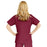 Medline ComfortEase Women's V-Neck Tunic Scrub Top with 2 Pockets - ComfortEase Women's V-Neck Short-Sleeve 2-Pocket Tunic Scrub Top, Size 4XL, Wine - 8800JWN4XL