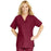 Medline ComfortEase Women's V-Neck Tunic Scrub Top with 2 Pockets - ComfortEase Women's V-Neck Short-Sleeve 2-Pocket Tunic Scrub Top, Size L, Wine - 8800JWNL