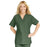 Medline ComfortEase Women's V-Neck Tunic Scrub Top with 2 Pockets - ComfortEase Women's V-Neck Short-Sleeve 2-Pocket Tunic Scrub Top, Size L, Olive - 8800OLVL