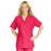 Medline ComfortEase Women's V-Neck Tunic Scrub Top with 2 Pockets - ComfortEase Women's V-Neck Short-Sleeve 2-Pocket Tunic Scrub Top, Size 6XL, Red - 8800RED6XL