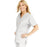 Medline ComfortEase Women's V-Neck Tunic Scrub Top with 2 Pockets - ComfortEase Women's V-Neck Short-Sleeve 2-Pocket Tunic Scrub Top, Size 4XL, White - 8800XTQ4XL