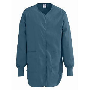 Medline Ladies' ComfortEase Shirttail Style Scrub Jackets - DBD-JACKET, SCRUB, CARIBEAN BLUE, SHIRTTAIL - 8812JCBXS