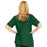 Medline ComfortEase Women's Snap-Front Tunic Scrub Top with 2 Pockets - ComfortEase Women's Snap-Front 2-Pocket Tunic Scrub Top, Size M, Evergreen - 8815JEGM