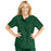 Medline ComfortEase Women's Snap-Front Tunic Scrub Top with 2 Pockets - ComfortEase Women's Snap-Front 2-Pocket Tunic Scrub Top, Size M, Evergreen - 8815JEGM