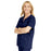 Medline ComfortEase Women's Snap-Front Tunic Scrub Top with 2 Pockets - ComfortEase Women's Snap-Front 2-Pocket Tunic Scrub Top, Size M, Midnight Blue - 8815JNTM