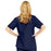 Medline ComfortEase Women's Snap-Front Tunic Scrub Top with 2 Pockets - ComfortEase Women's Snap-Front 2-Pocket Tunic Scrub Top, Size M, Midnight Blue - 8815JNTM