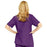 Medline ComfortEase Women's Snap-Front Tunic Scrub Top with 2 Pockets - ComfortEase Women's Snap-Front 2-Pocket Tunic Scrub Top, Size L, Rich Purple - 8815JPPL