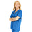 Medline ComfortEase Women's Snap-Front Tunic Scrub Top with 2 Pockets - ComfortEase Women's Snap-Front 2-Pocket Tunic Scrub Top, Size 4XL, Royal Blue - 8815JRL4XL