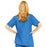 Medline ComfortEase Women's Snap-Front Tunic Scrub Top with 2 Pockets - ComfortEase Women's Snap-Front 2-Pocket Tunic Scrub Top, Size 4XL, Royal Blue - 8815JRL4XL