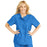 Medline ComfortEase Women's Snap-Front Tunic Scrub Top with 2 Pockets - ComfortEase Women's Snap-Front 2-Pocket Tunic Scrub Top, Size 4XL, Royal Blue - 8815JRL4XL