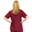 Medline ComfortEase Women's Snap-Front Tunic Scrub Top with 2 Pockets - ComfortEase Women's Snap-Front 2-Pocket Tunic Scrub Top, Size L, Wine - 8815JWNL