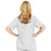 Medline ComfortEase Women's Snap-Front Tunic Scrub Top with 2 Pockets - ComfortEase Women's Snap-Front 2-Pocket Tunic Scrub Top, Size XS, White - 8815XTQXS