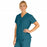 Medline PerforMAX Women's Mock Wrap Tunic Scrub Top with 2 Pockets - PerforMAX Women's Mock Wrap 2-Pocket Tunic Scrub Top, Size 5XL, Caribbean Blue - 881NNT5XL