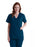 Medline PerforMAX Women's Mock Wrap Tunic Scrub Top with 2 Pockets - PerforMAX Women's Mock Wrap 2-Pocket Tunic Scrub Top, Size XS, Caribbean Blue - 881NNTXS