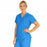 Medline PerforMAX Women's Mock Wrap Tunic Scrub Top with 2 Pockets - PerforMAX Women's Mock Wrap 2-Pocket Tunic Scrub Top, Size 4XL, Royal Blue - 881NNT4XL