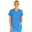 Medline PerforMAX Women's Mock Wrap Tunic Scrub Top with 2 Pockets - PerforMAX Women's Mock Wrap 2-Pocket Tunic Scrub Top, Size 4XL, Royal Blue - 881NNT4XL