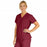 Medline PerforMAX Women's Mock Wrap Tunic Scrub Top with 2 Pockets - PerforMAX Women's Mock Wrap 2-Pocket Tunic Scrub Top, Size 4XL, Wine - 881NNT4XL