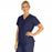 Medline PerforMAX Women's Mock Wrap Tunic Scrub Top with 2 Pockets - PerforMAX Women's Mock Wrap 2-Pocket Tunic Scrub Top, Size 4XL, Navy - 881NNT4XL