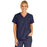 Medline PerforMAX Women's Mock Wrap Tunic Scrub Top with 2 Pockets - PerforMAX Women's Mock Wrap 2-Pocket Tunic Scrub Top, Size 4XL, Navy - 881NNT4XL