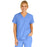 Medline PerforMAX Women's Mock Wrap Tunic Scrub Top with 2 Pockets - PerforMAX Women's Mock Wrap 2-Pocket Tunic Scrub Top, Size 4XL, Ceil Blue - 881NNT4XL