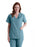 Medline PerforMAX Women's Mock Wrap Tunic Scrub Top with 2 Pockets - PerforMAX Women's Mock Wrap 2-Pocket Tunic Scrub Top, Size 4XL, Misty - 881NNT4XL