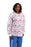 Medline ComfortEase Unisex Crew-Neck Warm Jackets - ComfortEase Unisex Crew-Neck Warm Scrub Jacket with Knit Cuff, Flower Print, Size S - 8832BCFS