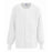  ComfortEase Unisex Crew-Neck Warm Scrub Jacket with Knit Cuff, White, Size 7XL