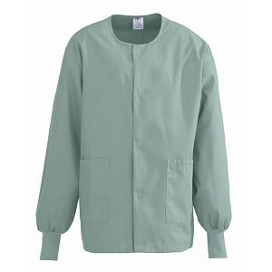 Medline ComfortEase Unisex Crew-Neck Warm Jackets - ComfortEase Unisex Crew-Neck Warm Scrub Jacket with Knit Cuff, Seaspray, Size S - 8832JSSS