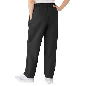 Medline ComfortEase Women's Elastic Waist Scrub Pants with 2 Pockets - ComfortEase Women's Elastic Waist 2-Pocket Scrub Pants, Size 4XL Regular Inseam, Black - 8850DKW4XL