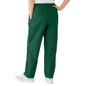 Medline ComfortEase Women's Elastic Waist Scrub Pants with 2 Pockets - ComfortEase Women's Elastic Waist 2-Pocket Scrub Pants, Size 4XL Regular Inseam, Evergreen - 8850JEG4XL