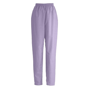 Medline ComfortEase Women's Elastic Waist Scrub Pants with 2 Pockets - ComfortEase Women's Elastic Waist 2-Pocket Scrub Pants, Size M Regular Inseam, Lavender - 8850JLVM