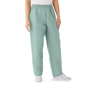 Medline ComfortEase Women's Elastic Waist Scrub Pants with 2 Pockets - ComfortEase Women's Elastic Waist 2-Pocket Scrub Pants, Size 4XL Regular Inseam, Seaspray - 8850JSS4XL