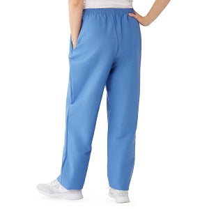 Medline ComfortEase Women's Elastic Waist Scrub Pants with 2 Pockets - ComfortEase Women's Elastic Waist 2-Pocket Scrub Pants, Size 5XL Regular Inseam, Ceil Blue - 8850JTH5XL