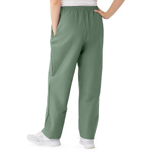 Medline ComfortEase Women's Elastic Waist Scrub Pants with 2 Pockets - ComfortEase Women's Elastic Waist 2-Pocket Scrub Pants, Size 4XL Regular Inseam, Olive - 8850OLV4XL